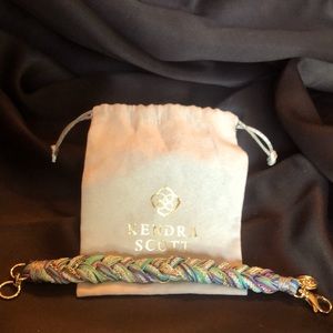 Kendra Scott Gold/Turquoise/Purple Woven Bracelet w/ Gold-Very new, never worn!